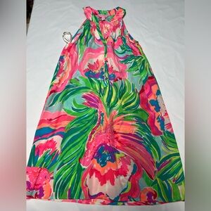 Lilly Pulitzer Silk Bailey Floral Print Midi Dress XXS